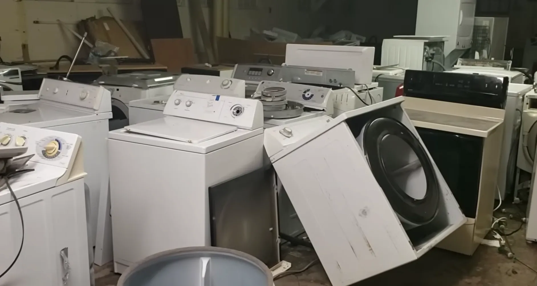 washing machine is opened